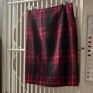 Lux Plaid / Tartan Pencil Skirt Sz 8